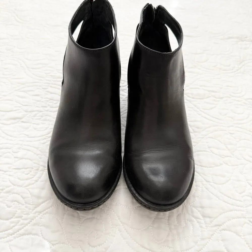 Dansko Black Leather Cutout Ankle Booties - Picture 5 of 9